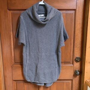 UGG Ugg Shelby Selby Charcoal Short Sleeve Cowl Neck Sweater Tunic Size XL